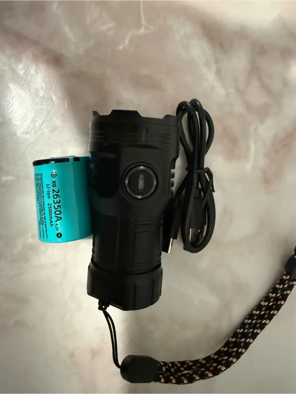 Compact Black Monocular Scope with Rechargeable Battery